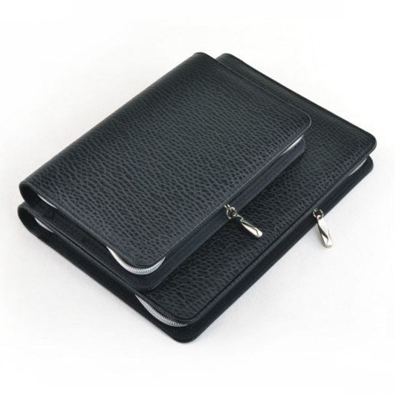 Source Zipper high quality vegan leather planner organizer Hard cover a6 A5  size cash budget binder wallet with notebook on m.